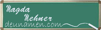 Magda Mehner Visitenkarte